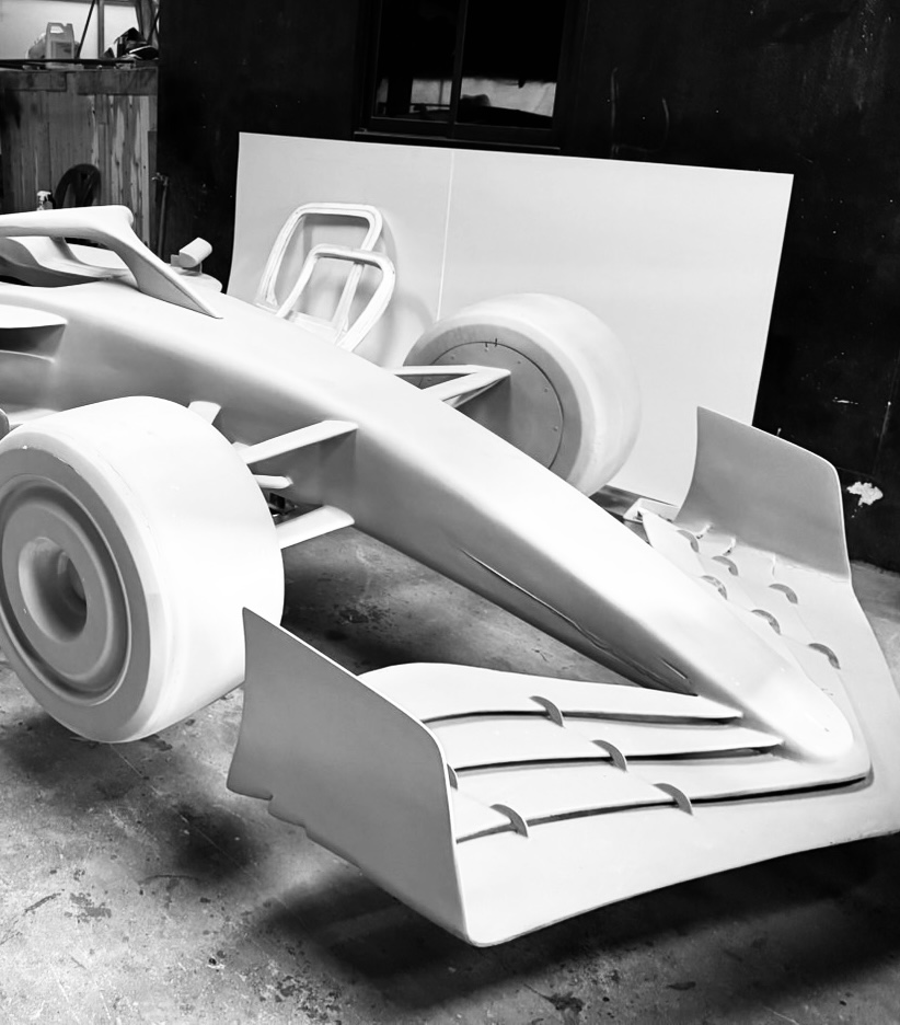 Front-wing profiles fitted and checked by hand.